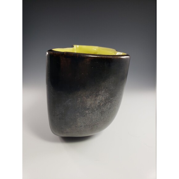 Large 14" Red Wing Pottery Sunflower Planter Brown w Yellow Interior #2018 VTG - Picture 5 of 10